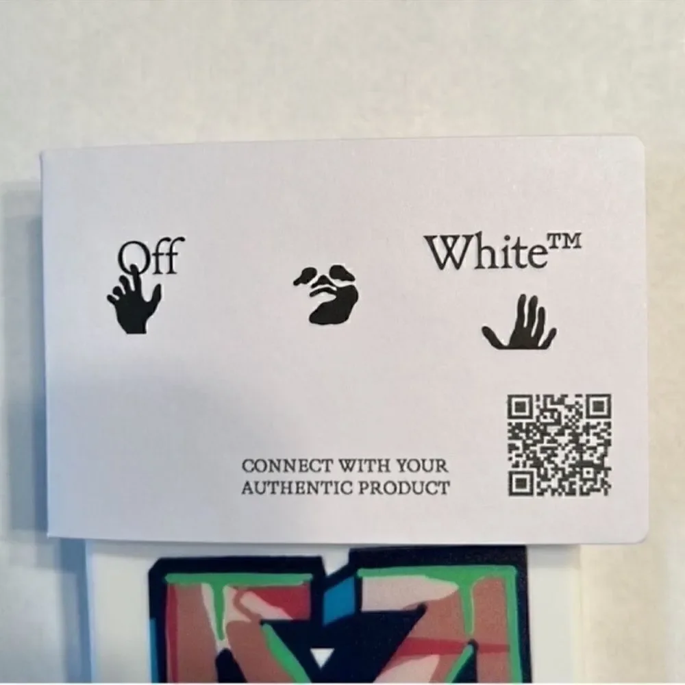 Authentic Unisex Off White Multi Colored 12/12Pro Phone White Case.